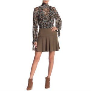 NWT Free People Highlands Mini Skirt in Army Small